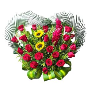 Corazón de rosas
